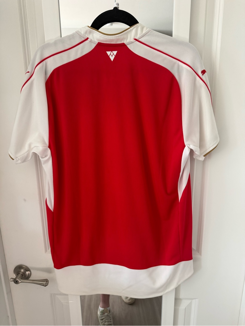 Puma Arsenal FC 2015/2016 Home Soccer Jersey Fly Emirates Red White Large - Picture 7 of 7